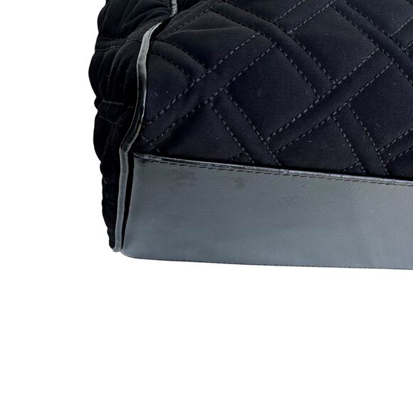 Vera Bradley Large Black Quilted Commuter Tote Bag Travel Work Purse - Picture 12 of 15